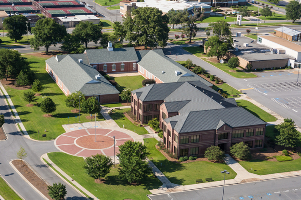 Aerial view of MGA's Warner Robins Campus.